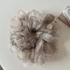 Goma para el pelo de malla a cuadros esponjosa y fresca estilo coreano para mujer, accesorio para el cabello versátil y suave, adorno para moño dulce
