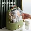 Caja de Almacenamiento de Escritorio con Compartimentos para Labial y Mascarilla Facial, Caja de Almacenamiento de Cosméticos de Gran Capacidad, Tocador de Maquillaje