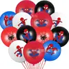 Fiesta de Cumpleaños Roja de Spiderman Tema Superhéroe Charola de Papel Servilleta Mantel de Mesa Vajilla Desechable Pancarta Globo