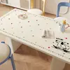 Jogo Americano Minimalista para Mesa de Jantar, Impermeável, à Prova de Óleo, Lavável, Resistente ao Calor, Toalha de Mesa, Cor Creme, Protetor de Mesa de Centro de PVC de Alta Qualidade