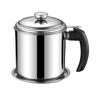 Olla Filtro de Aceite de Acero Inoxidable 304 Filtro de Residuos Domésticos Taza de Retorno de Aceite Herramientas de Cocina Suministros Tanque de Almacenamiento de Aceite Control de Aceite