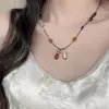 Nuevo Collar de Piedras Naturales con Cuentas Estilo Chino para Mujer, Cadena para Suéter Estilo Étnico Retro, Joyería de Cadena para Clavícula de Gama Alta de Nicho
