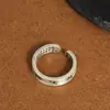 Anillo de plata de ley S999 con mantra de seis palabras del Sutra del Corazón para hombres y mujeres, anillo de pareja, estilo retro, plata pura, moda nacional, joyería de estilo antiguo