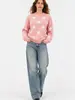 Suéter jacquard de estrella retro americano con cuello redondo para mujer, estilo suelto y casual, jersey de punto, suministro transfronterizo para comercio exterior