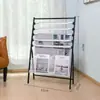 Clip para periódico estante para libros y periódicos pequeño revista promocional estante de piso almacenamiento estante simple oficina estante para periódicos