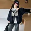 Chaqueta de Primavera y Otoño para Niñas 2026 Nuevo Estilo Coreano Moda Casual Abrigo de Otoño para Niñas con Diseño de Bloques de Color Tendencia
