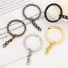 25 Llaveros Planos con Cadena de 4 Secciones, Llaveros que Conservan el Color + Cadena, Varias Especificaciones, Accesorios de Ferretería para Llaveros de Juguete