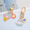 Llavero Lindo de Dibujos Animados Estilo Coreano Sanrio Aleación Conejo Cachorro Anti-pérdida Bolsa para Auriculares Colgante para Niña
