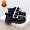 Zapatos para Niñas Zapatos de Princesa de Cuero para Niños 2026 Otoño Forro Simple Suela Blanda Mocasines Estilo Británico Adorno de Encaje