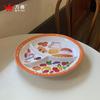 Plato de Cena de Melamina para Comida Ligera Creativa Plato con Compartimentos Equilibrado en Nutrición Dieta Saludable Hogar Imitación Porcelana Melamina 211 Plato de Cena