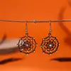 Pendientes de Halloween Transfronterizos Europeos y Americanos Creativos Peculiares Oscuros Fantasma Murciélago Araña Calavera Venta al por Mayor