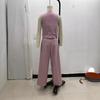 Moda de Exportación Estilo Europeo y Americano 2024 Ropa para Mujer Nuevo Conjunto Casual de Chaleco Ajustado + Pantalones de Doble Pinza Venta al por Mayor