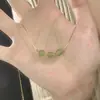 Colar de Contas de Transferência Sansheng III Luxo Leve Design de Nicho Senso de Design Colar de Imitação de Jade Hetian Acessórios de Senso Avançado Joias em Lote