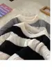Nuevo Suéter Rayado para Hombre Otoño/Invierno 2026 Estilo Casual Holgado Cuello Redondo Tejido Grueso Retro Tendencia Marca Suéter para Pareja