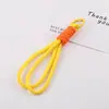 Cordón trenzado de doble hilo en colores bloqueados estilo coreano, llavero de cuentas hecho a mano para bricolaje, accesorio de cuerda anticaída