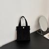 Bolsa de Mão de Veludo Cotelê Feminina Leve Mini Bolsa Quadrada Pequena Simples Casual Ombro Transversal Cor Pura Bolsa para o Dia a Dia