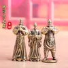 Latão Puro Jardim de Pessegueiros Irmãos Liu Bei, Guan Yu e Zhang Fei Itens Decorativos Vintage para Desktop Animais de Chá Artesanato e Enfeites