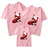 Camiseta de regalo de Papá Noel 2022, venta al por mayor, ropa de verano de algodón refinado para padres e hijos, ropa para niños, manga corta para adultos, cuello redondo
