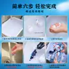 Acessórios de Cabelo Tie-Dye Feitos à Mão, Estilo Étnico Tradicional DIY Algodão Puro Tecido Branco Scrunchie Tingido de Azul, Presente de Aniversário