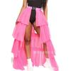 Estilo Fiesta Vacaciones Falda Larga Malla Sexy Empalmada Falda Transparente Falda Abullonada Falda de Paraguas Falda 1834 Dobladillo Grande