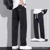 Pantalones casuales de seda de hielo finos de verano al por mayor transfronterizos para hombre, estilo nuevo, pantalones para hombre, ligeros, cómodos, versátiles, pantalones largos para hombre, modernos