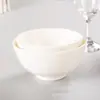 Direto da fábrica louça de melamina imitação de porcelana 4,5 polegadas 5 polegadas tigela de arroz atacado casa refeitório restaurante tigela de sopa branca pura