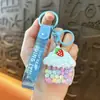 Llavero Creativo Nuevo Estilo Gominola de Frijol Crema Helado Colgante Lindo para Bolsa Llavero de Coche Máquina de Garra Regalo Venta al por Mayor