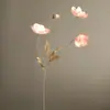 Flores artificiales, flores de amapola pequeñas de un solo tallo, decoración del hogar estilo vintage, accesorios de decoración de hotel al por mayor
