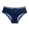 Calcinha feminina de algodão respirável com estampa de listras brilhantes em formato de coração de pêssego, sexy, vazada, com cinto, sem costura, estilo japonês