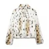 Venta Caliente de AliExpress ZA Comercio Exterior Transfronterizo Ropa de Mujer Abrigo Grande de Piel de Cordero Gruesa Nuevo Estilo de Invierno Piel