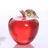 Manzana de Cristal Regalo de Nochebuena para Novia, Adorno Navideño para Decoración del Hogar, Adorno de Cristal para Regalo de Navidad