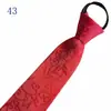 Venta al por mayor del fabricante Corbatas Rojas con Cremallera para Hombres y Mujeres, Vestimenta Formal de Negocios para Novio, Boda Estilo Coreano Corbata Rayada Perezosa Sin Corbata
