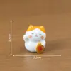 Paisaje en Miniatura Figura Linda de Gato de la Suerte Estilo Japonés Decoración DIY Accesorio Colgante Adorno de Coche Escritorio