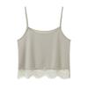 Camisola de encaje estilo deseo puro con sensación fresca para mujer, verano, delgada, adelgazante, top corto, diseño de nicho, sentido de la moda, para uso exterior
