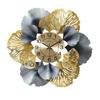 Novo estilo chinês folha de ginkgo sala de estar relógio de parede relógio de parede artístico luz de casa luxo estilo americano simples criativo relógio decorativo