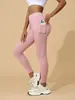 Calça Legging Fitness Yoga Popular Europeia e Americana Transfronteiriça, Levanta Bumbum Pêssego de Cintura Alta para Esportes ao Ar Livre Fitness para Mulheres