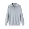 Ropa para Hombre North Boundary 2025 Invierno Nuevo Suéter de Punto de Cuello Alto de Cuatro Colores Lisos Chaqueta Suéter de Punto Holgada para Hombre