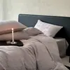 Lujoso juego de cuatro piezas de algodón de fibra larga 100S de alto número de hilos, funda de edredón de satén jacquard sedoso de algodón puro, sábana bajera y sábana de cama