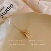 Nuevo Estilo Elegante y Suave Collar con Lazo para Mujer, Cadena para Clavícula de Acero de Titanio de Lujo Ligero de Nicho, Dulce Accesorio para el Cuello