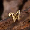 Unha de Osso de Orelha Zircônia de Aço Inoxidável Casual e Personalizada, Joia de Piercing de Unha de Orelha Micro-Embutida Exquisita e Compacta 0.8*6*4mm