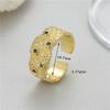 Golden Open Ring Mulheres 2024 Nova Moda Nicho Design Personalizado Empilhado Finger Ring Light Luxo Internet Celebridade