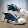 Novos sapatos masculinos de primavera e verão, sapatos de skate esportivos respiráveis e versáteis, sapatos casuais de lona masculinos de sola macia, modernos e da moda