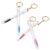 Venta al por mayor desechable espiral rizador de pestañas peine para cejas varilla de cristal cepillo de nailon brocha de maquillaje hebilla dorada tubo de carita sonriente cepillo para pestañas