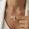 Collar Colgante de Peces y Conchas Coloridos con Temática Oceánica Nuevo y Creativo Transfronterizo Europeo y Americano para Mujer, Gargantilla de Moda y Versátil