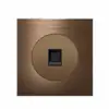 Serie de trefilado de aluminio L77 transfronteriza Interruptor de reinicio de punto marrón Panel de enchufe de Hong Kong británico Oculto estándar británico