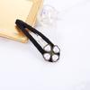 Accesorio para el Cabello de Tela Estilo Coreano Pin de Pato Pin de Pato Perla de Cuatro Pétalos Accesorio Vintage para el Cabello Pin Lateral para Mujeres Flequillo Geométrico y Cabello Suelto