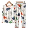 Pijama de Seda de Manga Longa Youcan para Crianças Roupa Íntima Roupa de Verão Respirável com Ar Condicionado Roupa para Meninos e Meninas