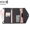 Artículos de cuero con impresión de fotos * fabricantes caliente transfronterizo nuevo 30% de descuento Clip para identificación Paquete de tarjetas de libreta RFID Paquete de libreta de viaje