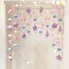 Cortina de puerta para dormitorio en casa, cortina colgante popular con corazón de niña para puerta de habitación infantil, decoración de pared de aspecto elegante, sin perforaciones