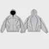 Em Estoque Transfronteiriça Marca da Moda Moletom Solto Hip-Hop Streetwear Unissex com Zíper e Capuz Jaqueta Casual 2025